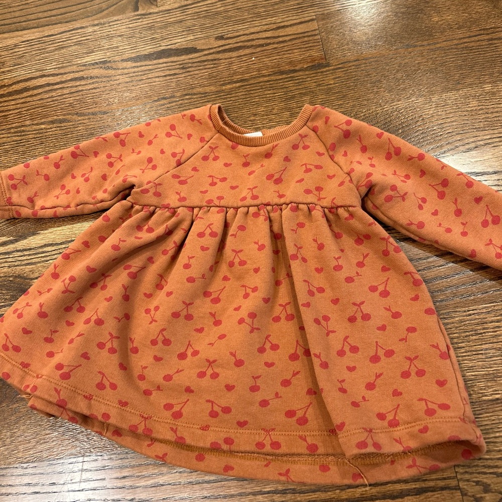 Zara Long Sleeve Cherry Dress
